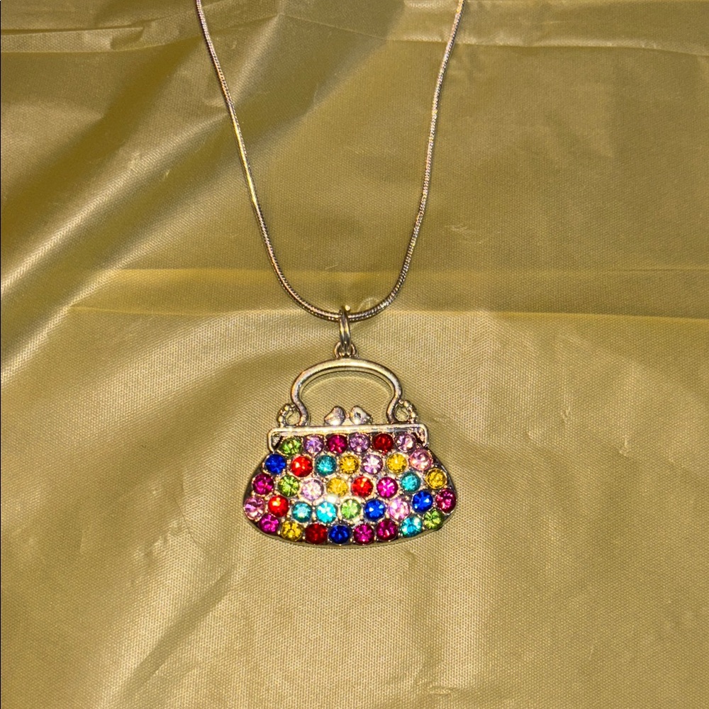 Colorful Gemstone Pendant Necklace